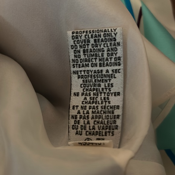 TIBI Floral Printed Embellished Silk Tunic Halter neck Sleeveless Top Size 4 - Picture 9 of 9